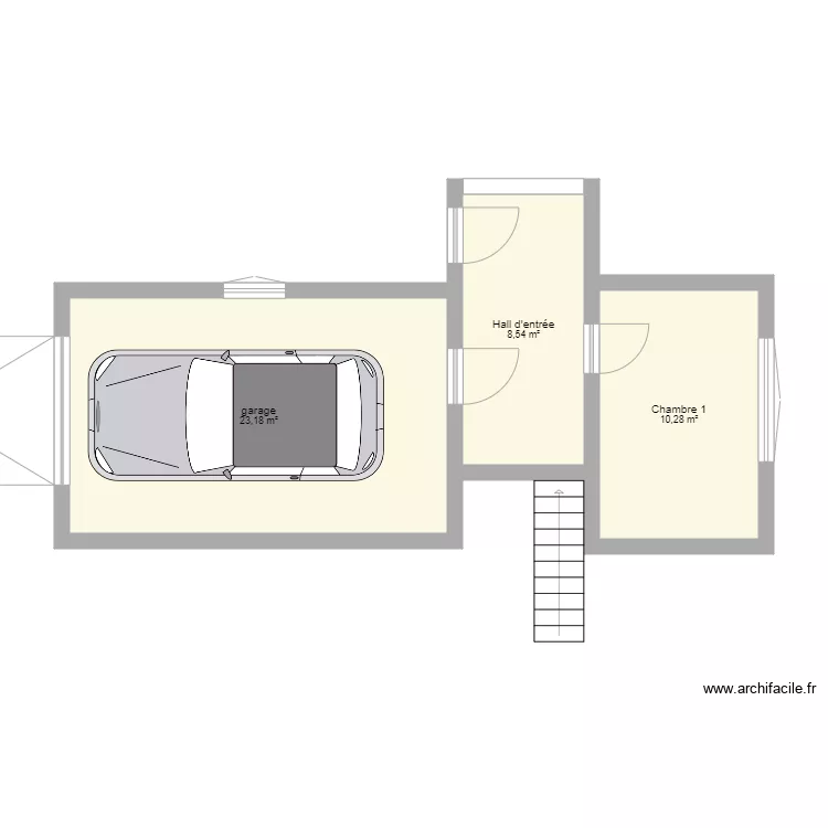 entr&eacute;e villa champzab&eacute;. Plan de 