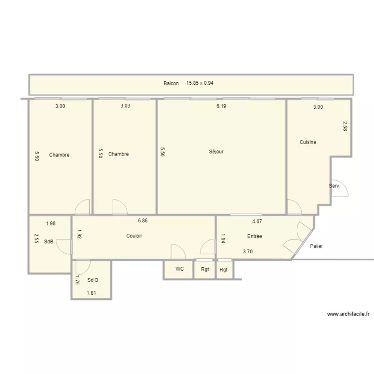 croquis26yvette. Plan de 