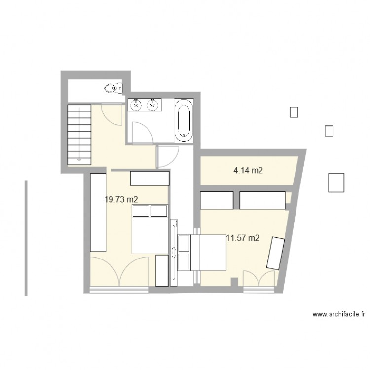 Le Plessis niveau bas. Plan de 0 pièce et 0 m2