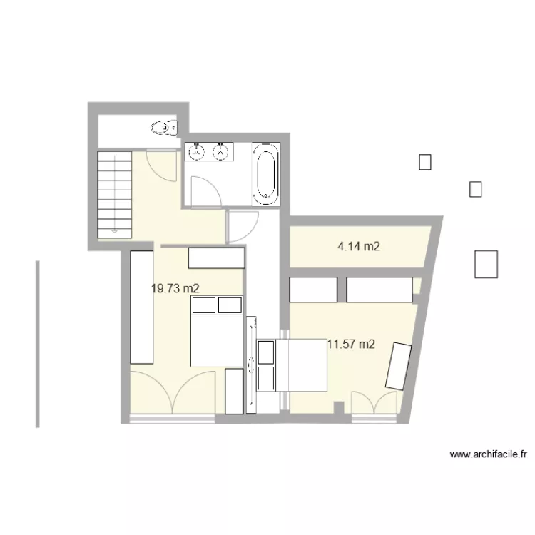 Le Plessis niveau bas. Plan de Le Plessis niveau bas. Plan de