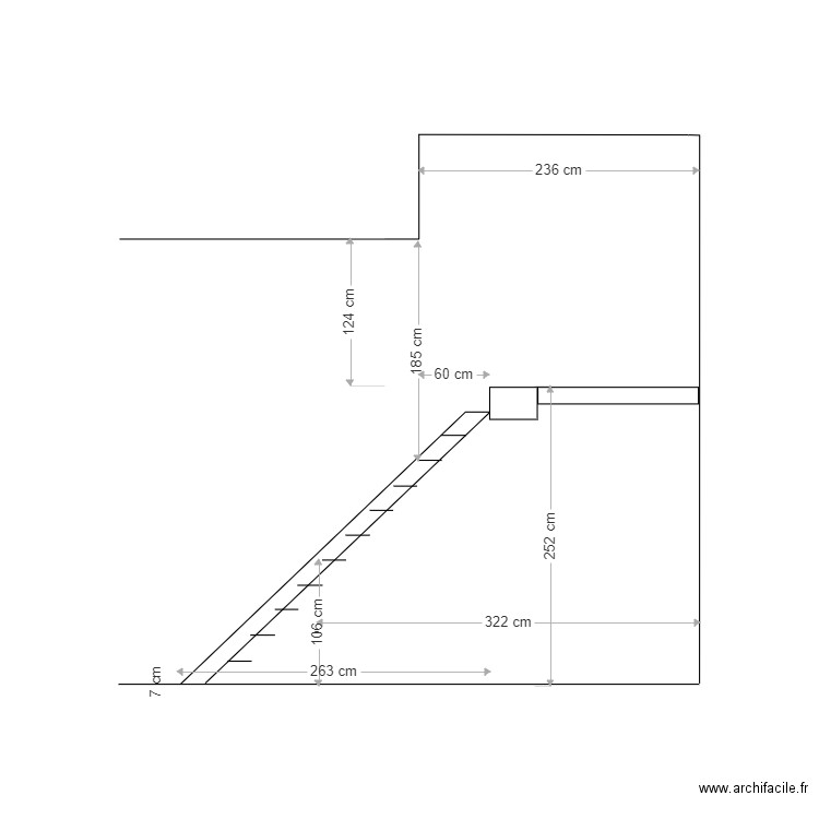 Escalier Mezzanine Entrée Départ 175. Plan de 0 pièce et 0 m2