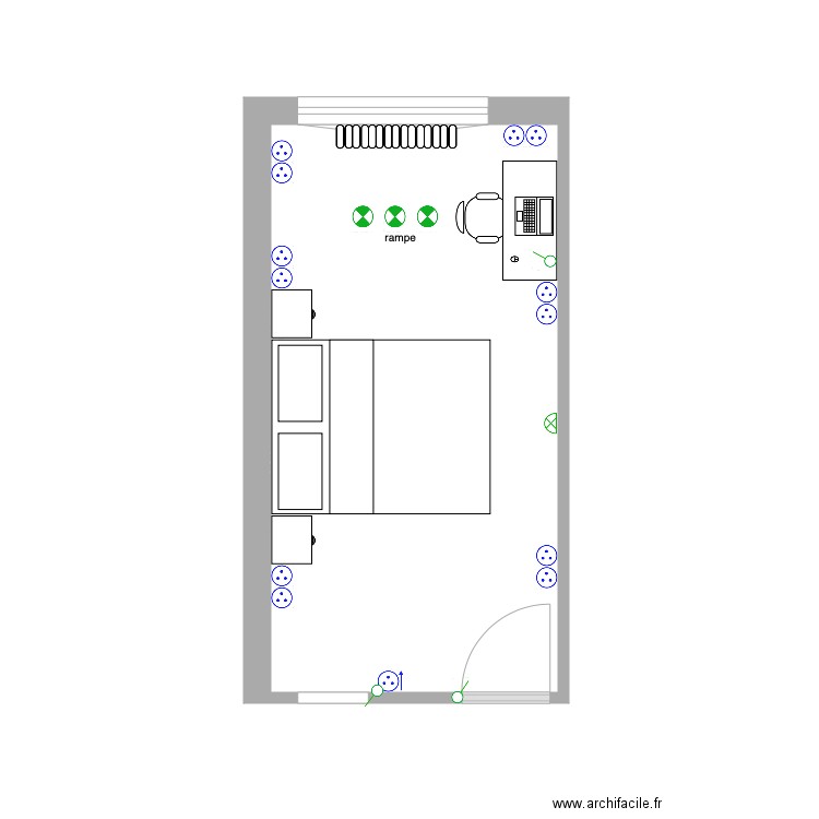 chambre Pauline lits double 29 octobre 2019. Plan de 0 pièce et 0 m2