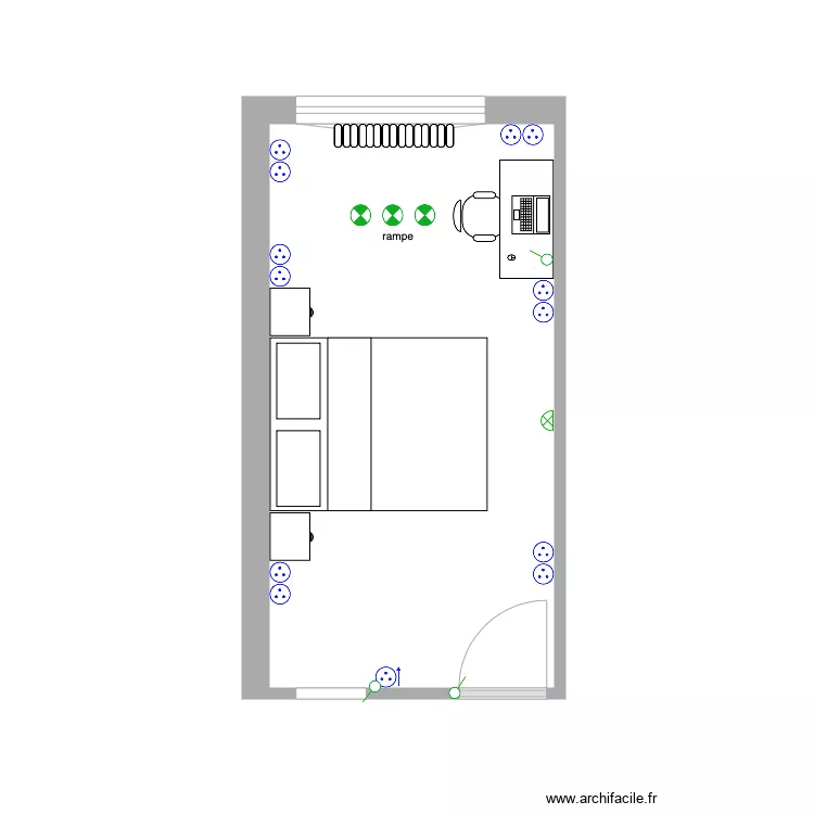 chambre Pauline lits double 29 octobre 2019. Plan de 