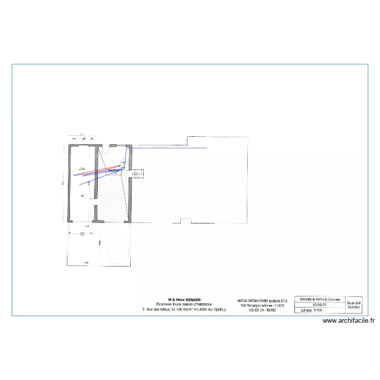 RENARD HYDRAULIQUE. Plan de 