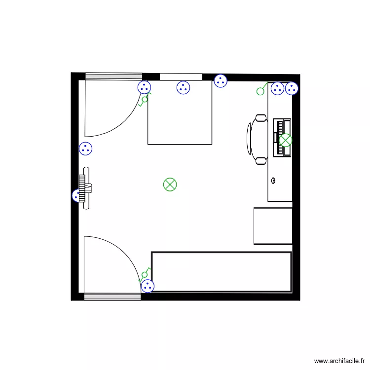 ETABLI. Plan de 