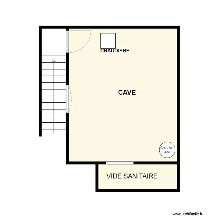 SOUS SOL FOUCHER. Plan de 