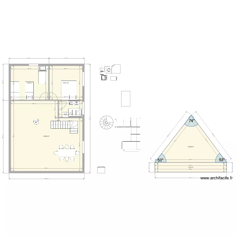Maison en A Carlux Fanny. Plan de 
