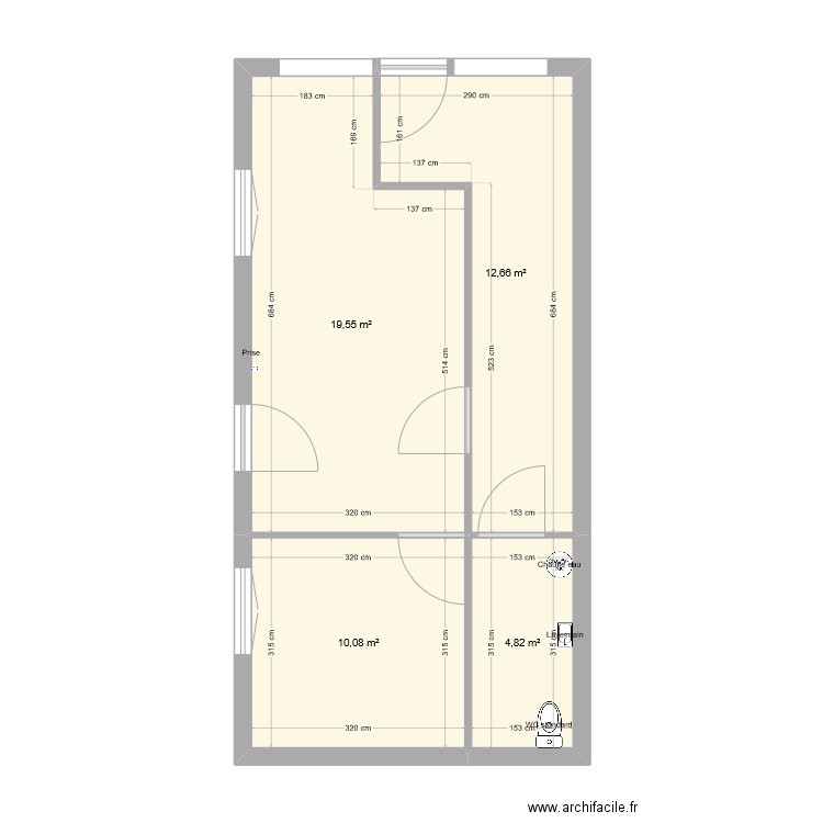 Local médical actuel. Plan de 0 pièce et 0 m2