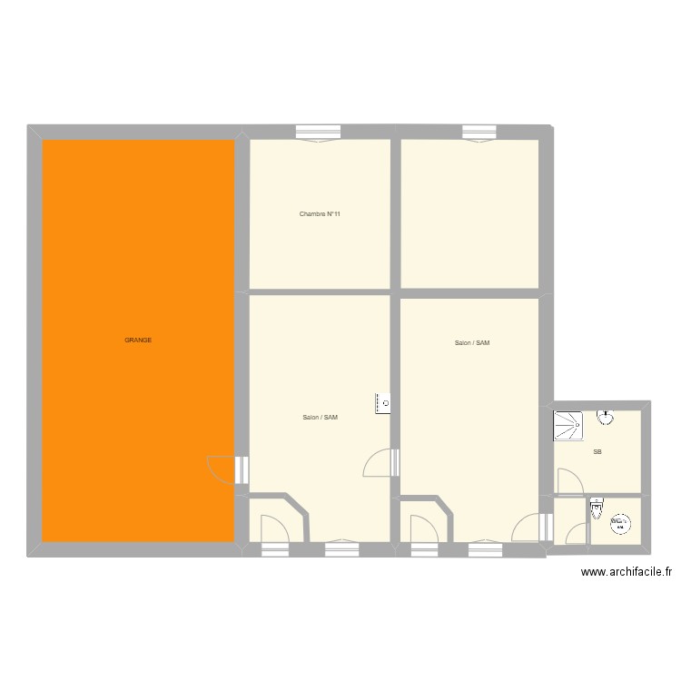 COLLIOT. Plan de 7 pièces et 167 m2