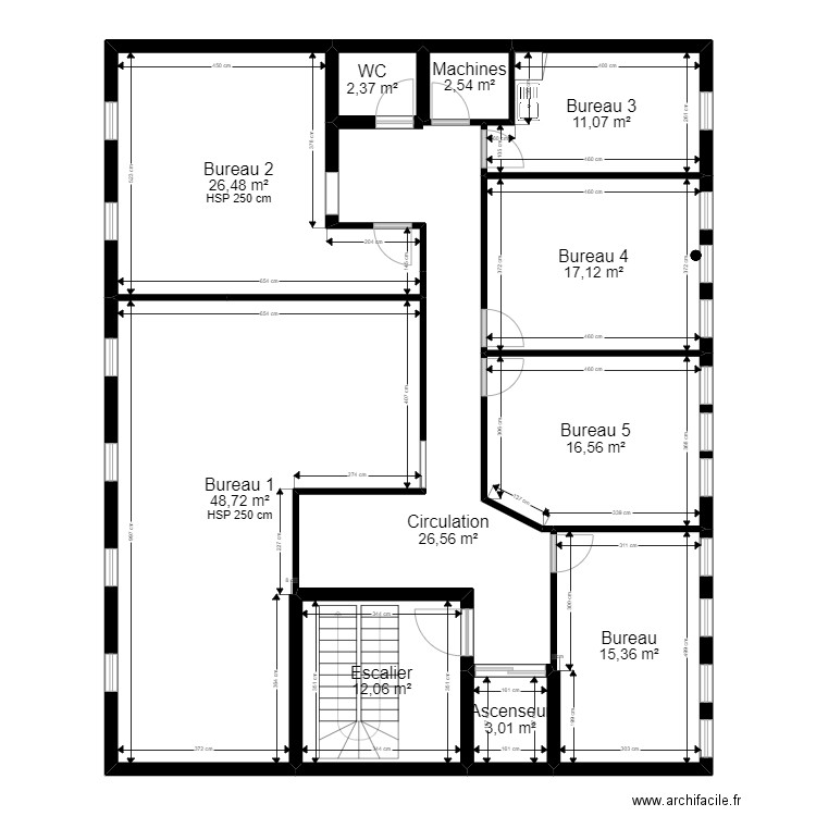 78 VIROFLAY 191 Leclerc EXISTANT V ArL 070822 . Plan de 11 pièces et 182 m2