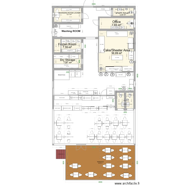 Projet BCIS. Plan de 8 pièces et 120 m2