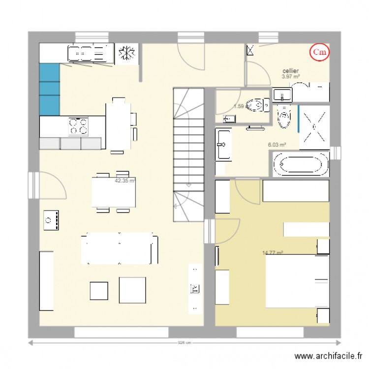 Plan RDC aménagement. Plan de 0 pièce et 0 m2