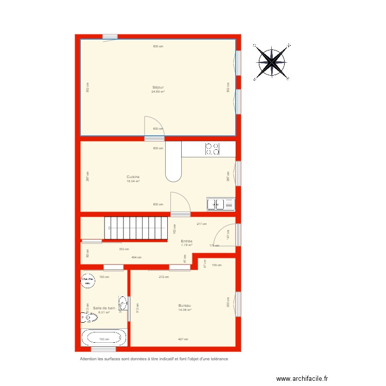 BI 4285 rdc côté. Plan de 0 pièce et 0 m2