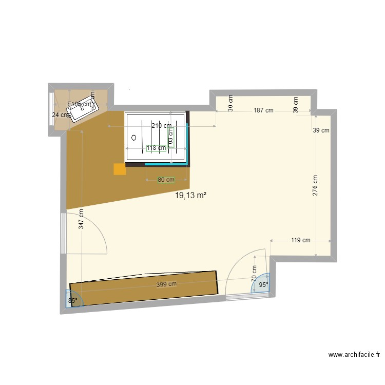 Said avec Douche. Plan de 0 pièce et 0 m2