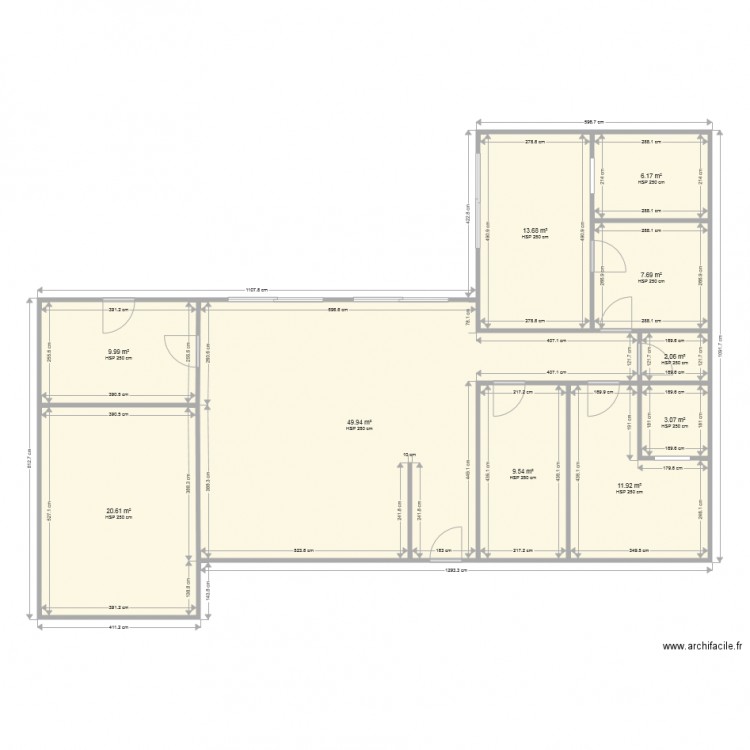 MAISON EN  L 1. Plan de 0 pièce et 0 m2