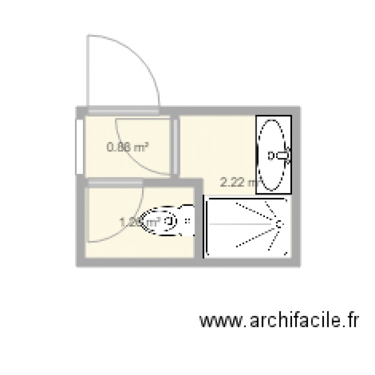 SDB Moneton 2. Plan de 0 pièce et 0 m2