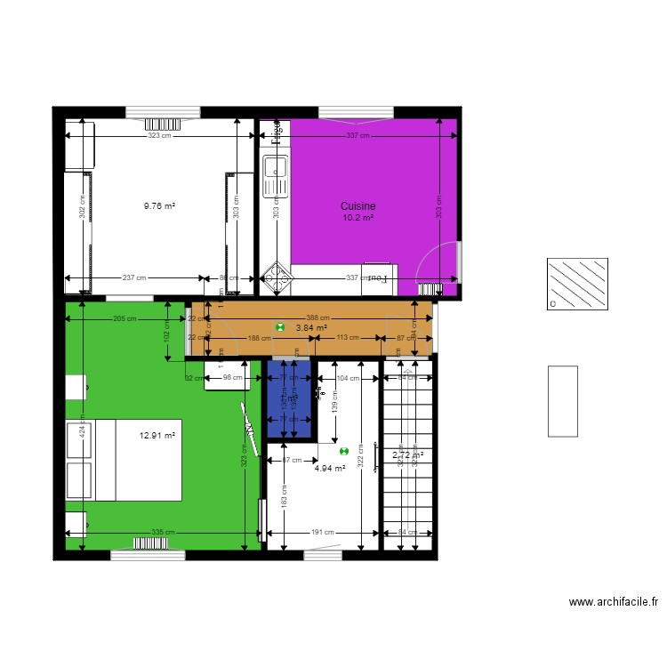 Maison Ussac Chambre parentale V4. Plan de 0 pièce et 0 m2