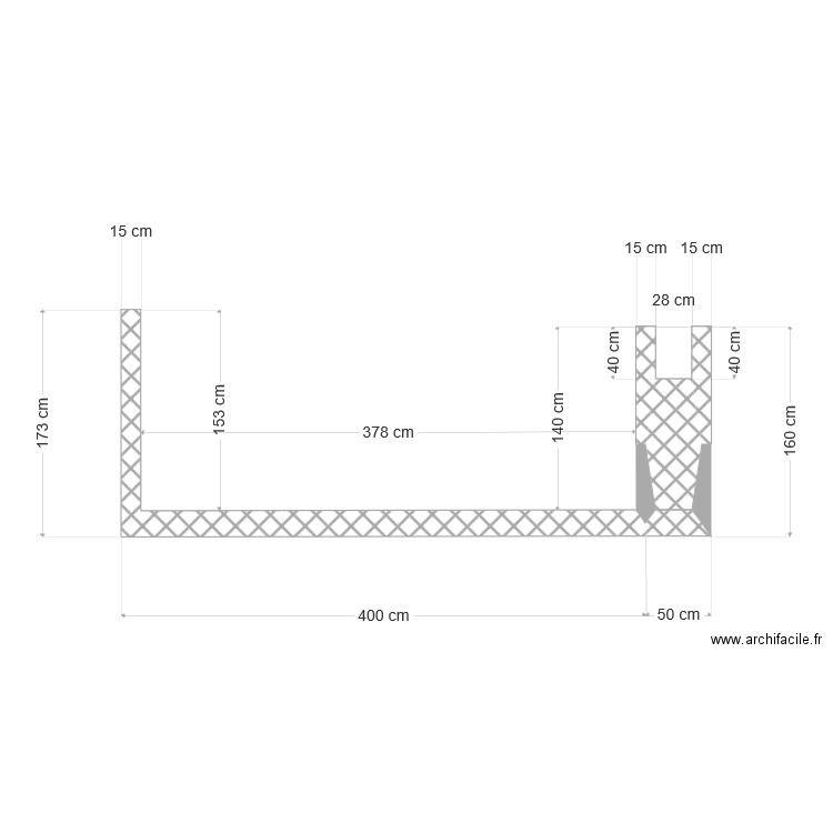 Vue en coupe . Plan de 0 pièce et 0 m2