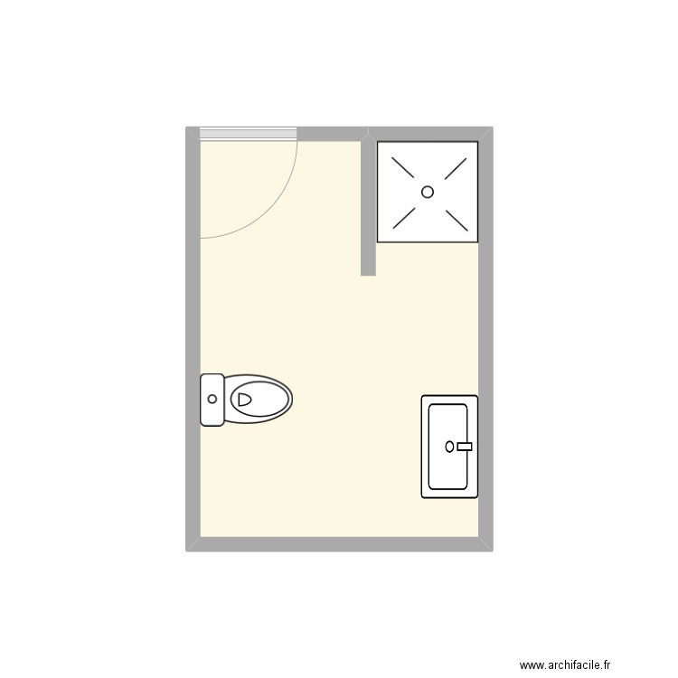 HUK sdb existant. Plan de 0 pièce et 0 m2