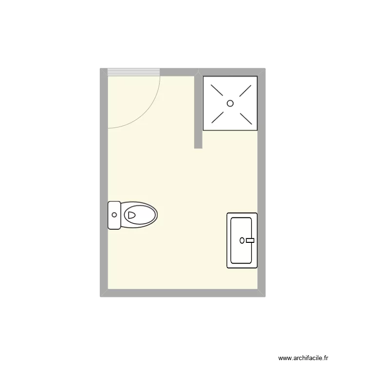 HUK sdb existant. Plan de HUK sdb existant. Plan de