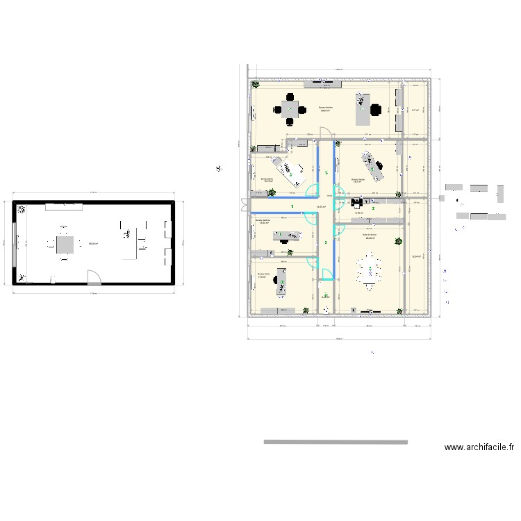 bureau. Plan de 0 pièce et 0 m2