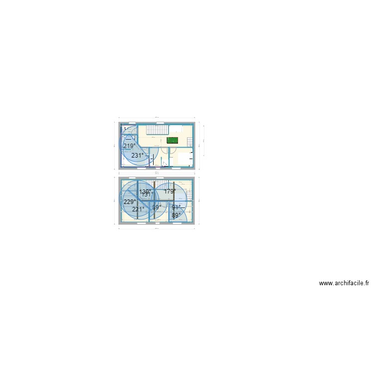 etage marzan v7. Plan de 9 pièces et 176 m2