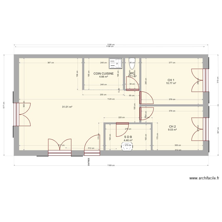 BERLIOZ 62 M2 HABITABLE. Plan de 0 pièce et 0 m2