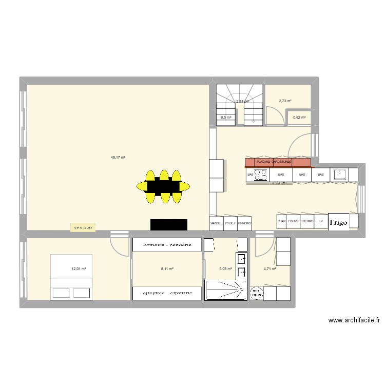 hautecloque 2. Plan de 10 pièces et 109 m2