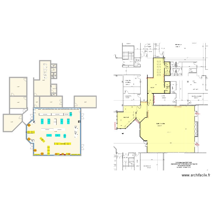 ARGONNE collège J Rostand B. Plan de 14 pièces et 378 m2