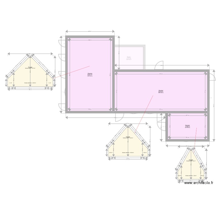 Delouche. Plan de 12 pièces et 280 m2