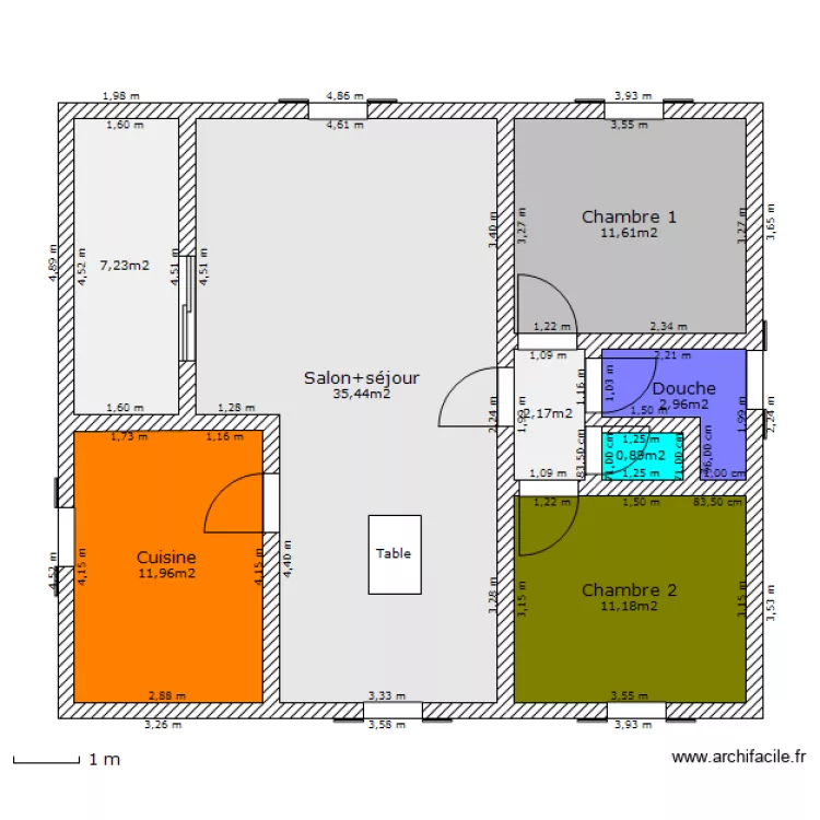 Case de passage A. Plan de 
