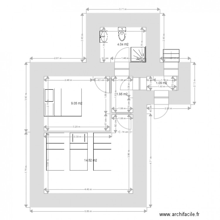 HOTEL DU MOULIN CHAMBRE 1. Plan de 0 pièce et 0 m2