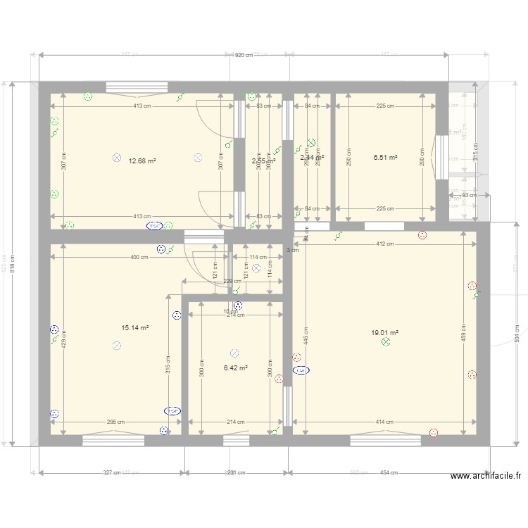 Louana Etage Electricité. Plan de 0 pièce et 0 m2