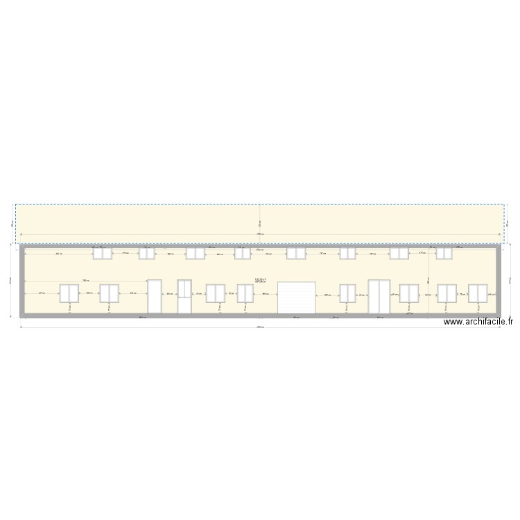 plan facade avant apres travaux. Plan de 1 pièce et 126 m2