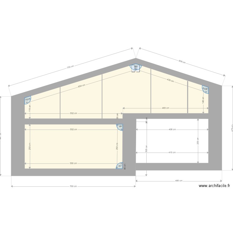 BERGERIE PIGNON EST ELEVATION 1.30M + 30% AU SOL. Plan de 2 pièces et 36 m2