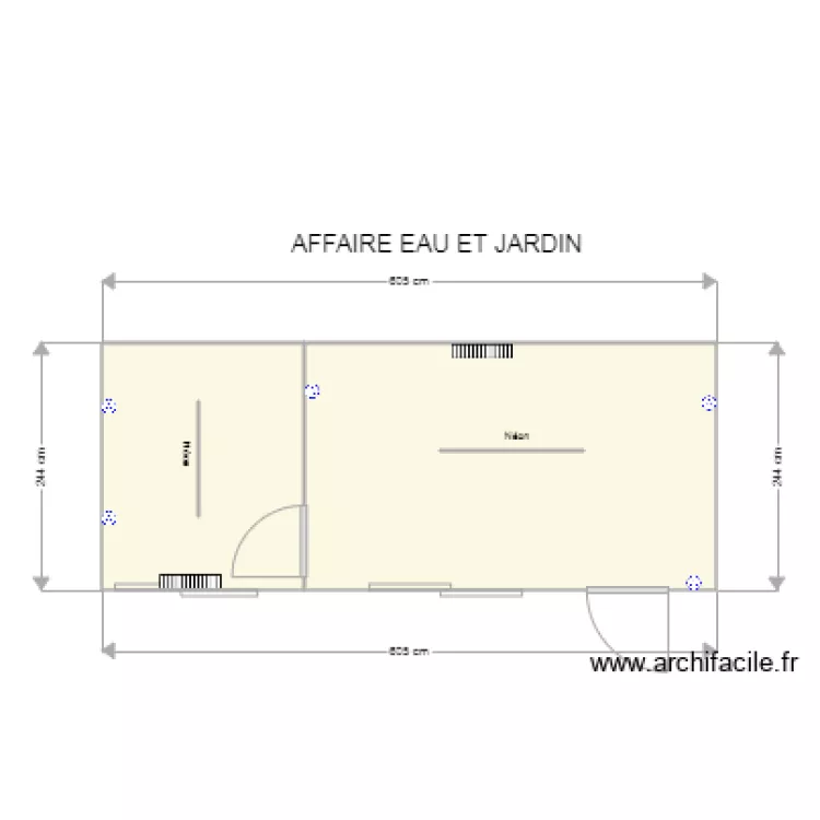 AFFAIRE EAU ET JARDIN . Plan de 