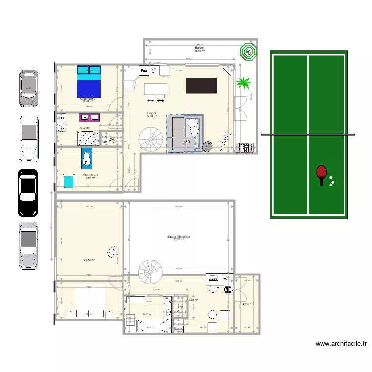 Appart Rourou et Marul 2. Plan de 
