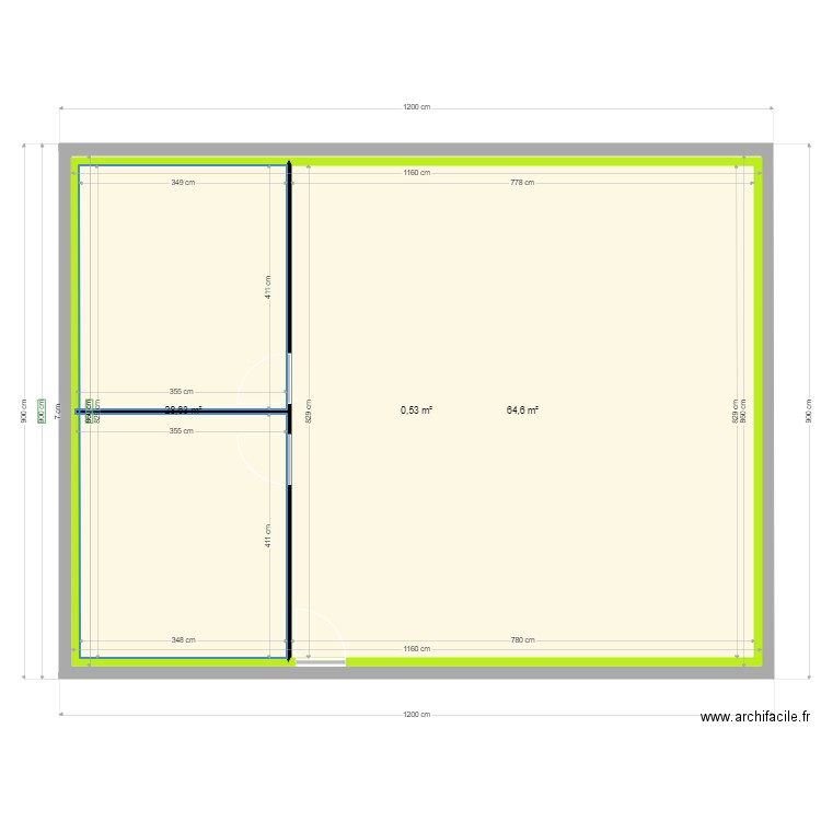 test2. Plan de 3 pièces et 193 m2