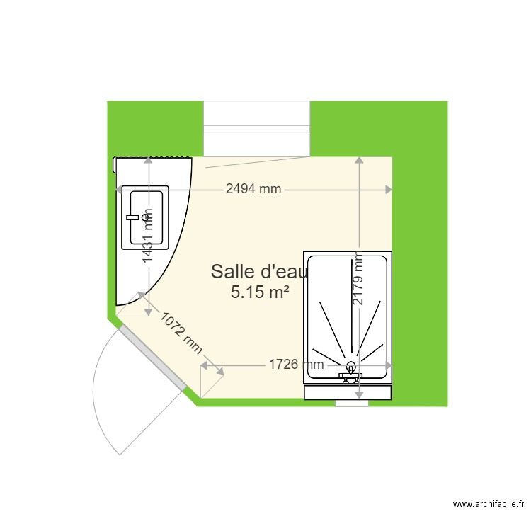 sdb rdc. Plan de 0 pièce et 0 m2