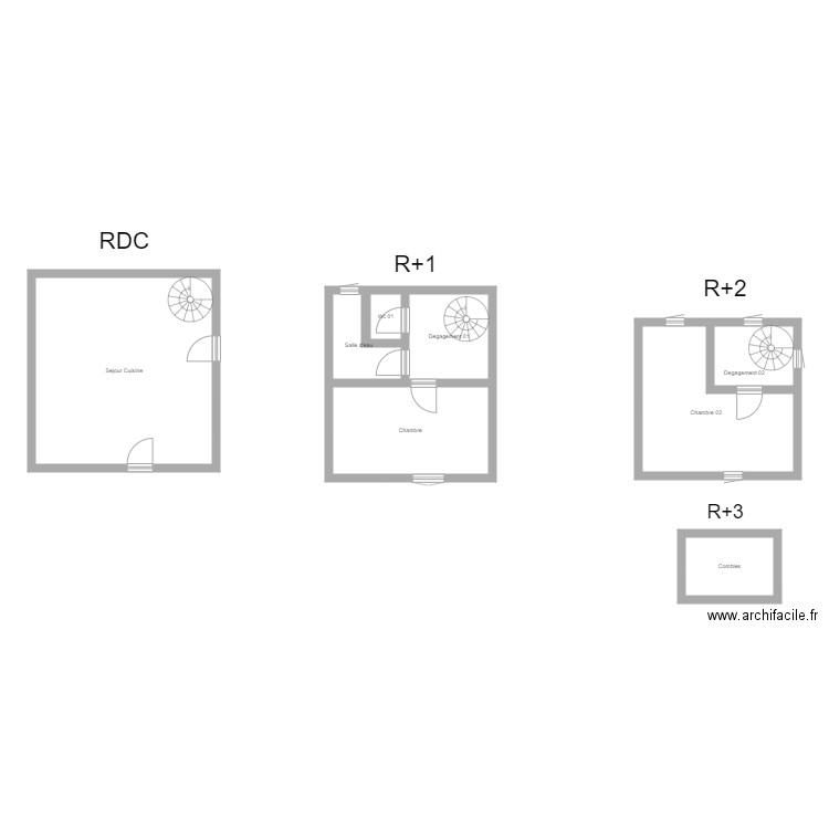 350600899. Plan de 8 pièces et 84 m2