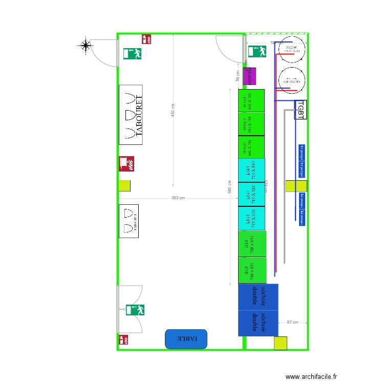 PLAN LAVERIE SUPER U OLONNE 3022021. Plan de 0 pièce et 0 m2