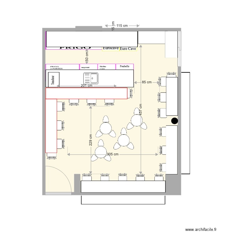 COMPTOIR plan vide. Plan de 0 pièce et 0 m2