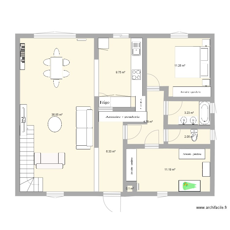 Maison Allauch modif 1. Plan de 0 pièce et 0 m2