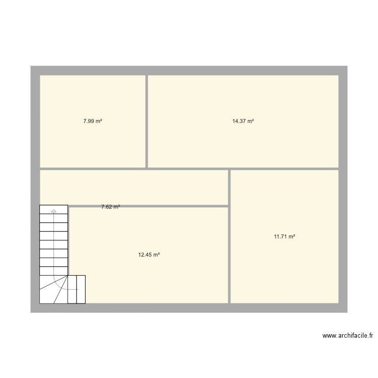 Projet maison etage. Plan de 0 pièce et 0 m2