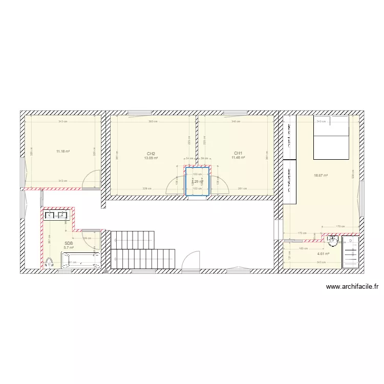 Maison RDC 22. Plan de 