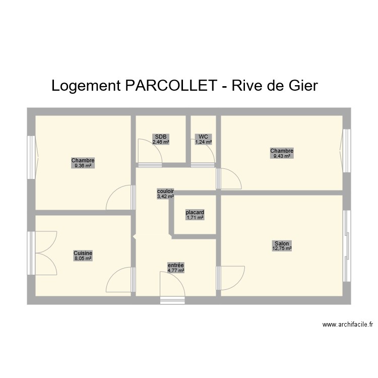 PARCOLLET  Rive de gier. Plan de 0 pièce et 0 m2