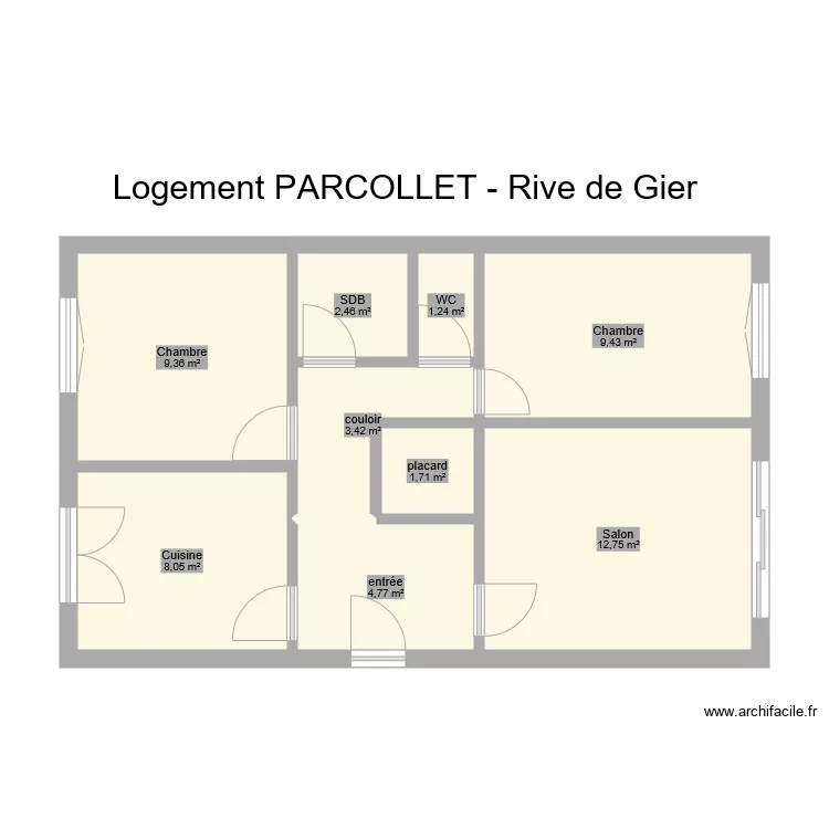 PARCOLLET Rive de gier. Plan de PARCOLLET Rive de gier. Plan de