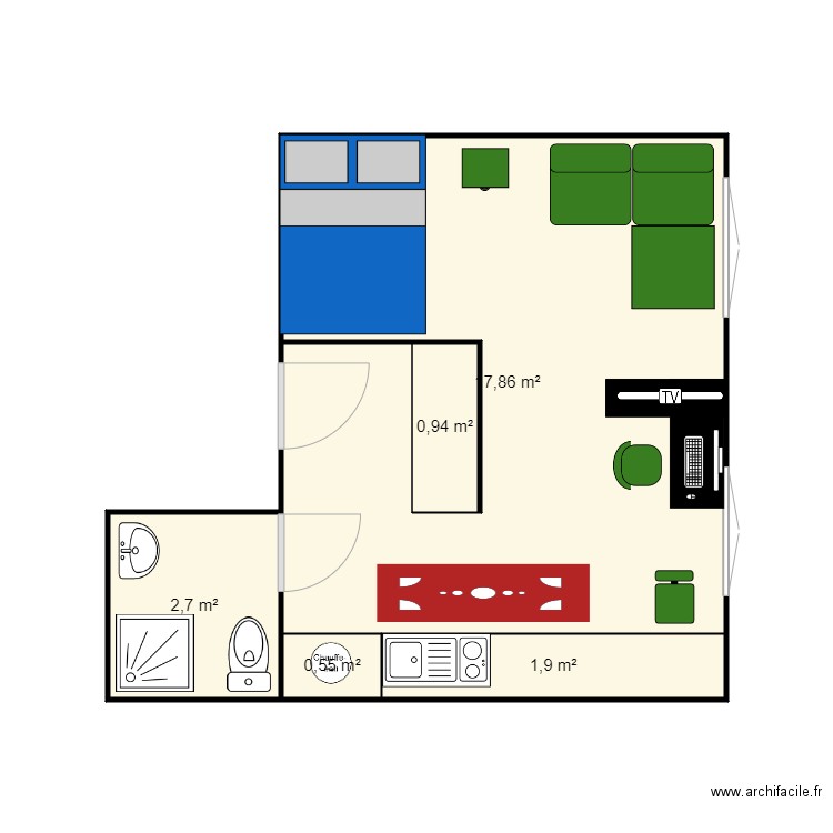 Leo Studio. Plan de 0 pièce et 0 m2