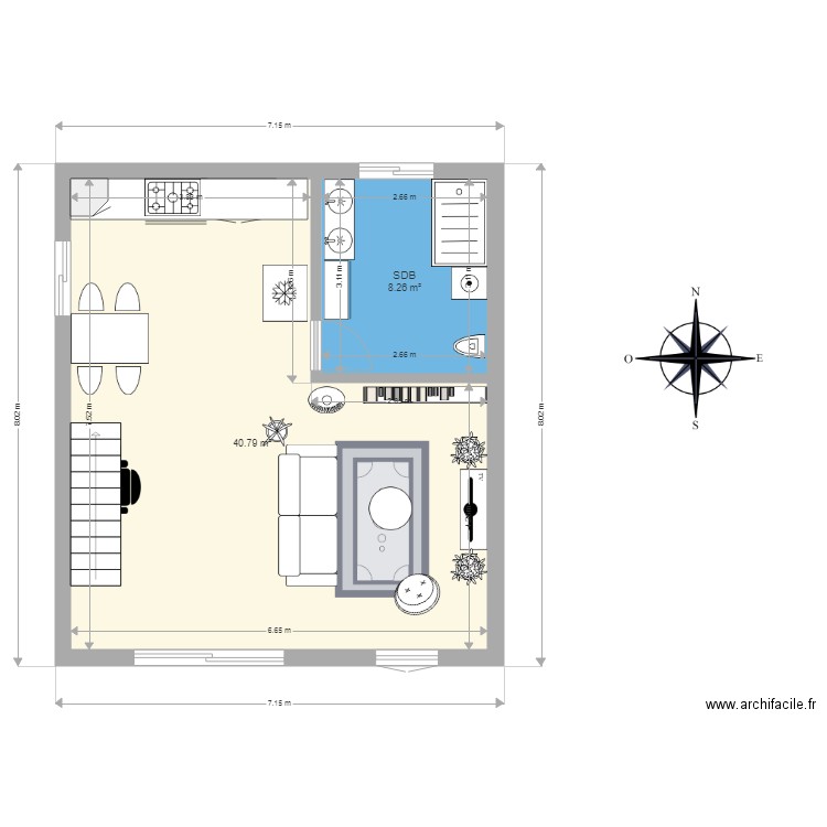 RDC T2 duplex. Plan de 0 pièce et 0 m2