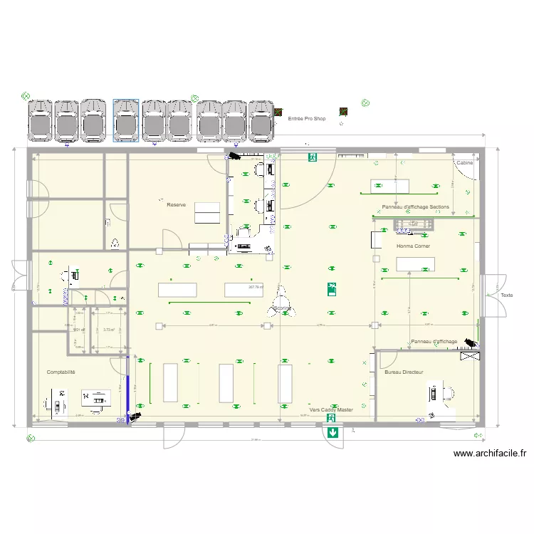 Pro Shop Eclairage3. Plan de 